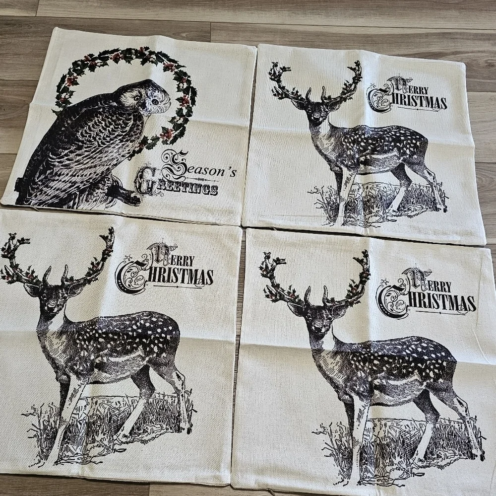 * Christmas Wreath Throw Pillow Covers